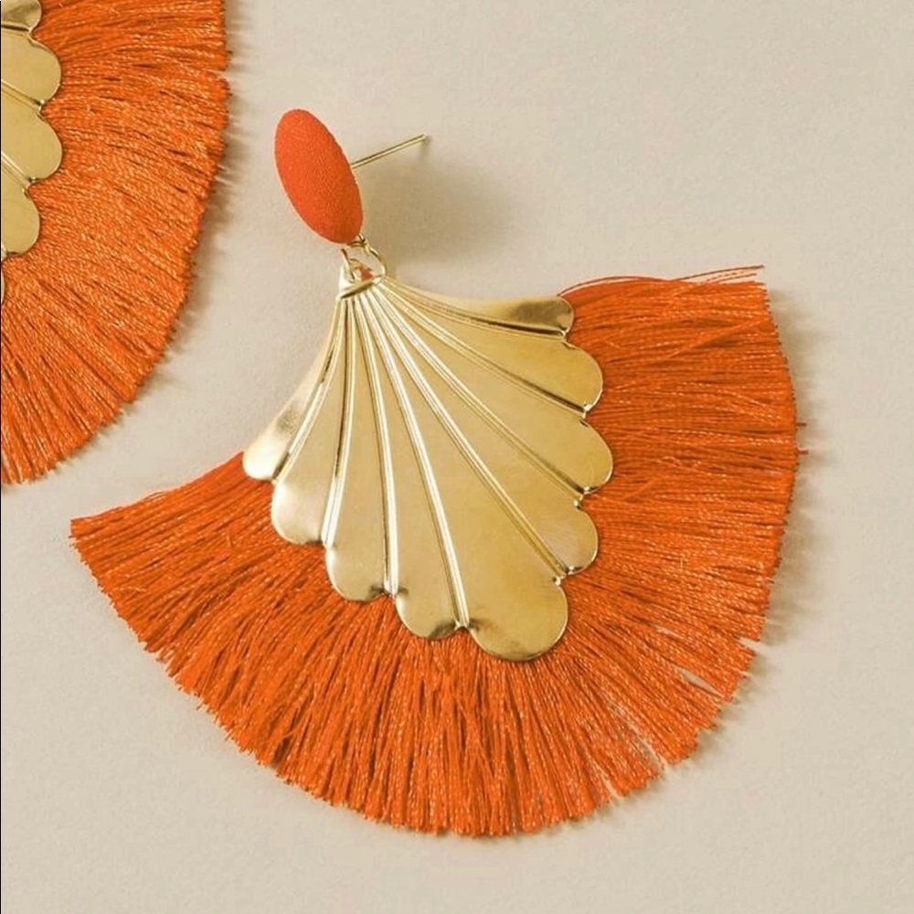 Fringe Statement Earrings - Picture 3 of 3